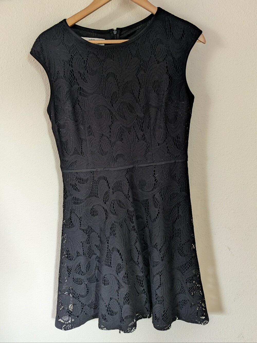 Wisp Black Lace Fit-and-Flare Dress